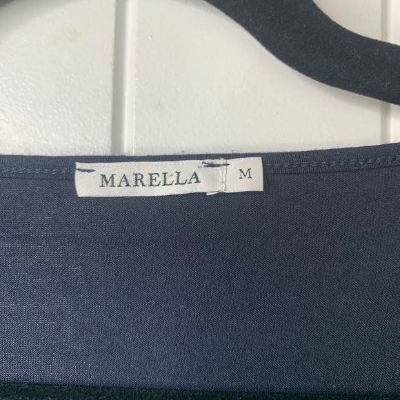 Marella by max mara faux Wrap Dress Long Sleeve Jersey quiet luxury Dress Medium - Picture 4 of 7